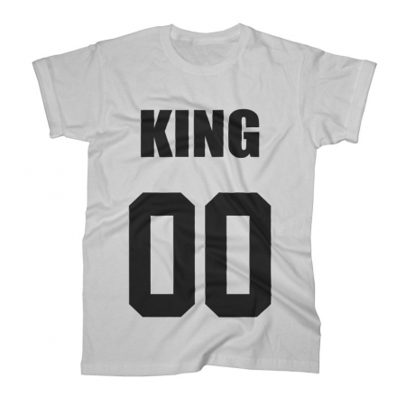 Koszulka męska z nadrukiem King + numer z przodu